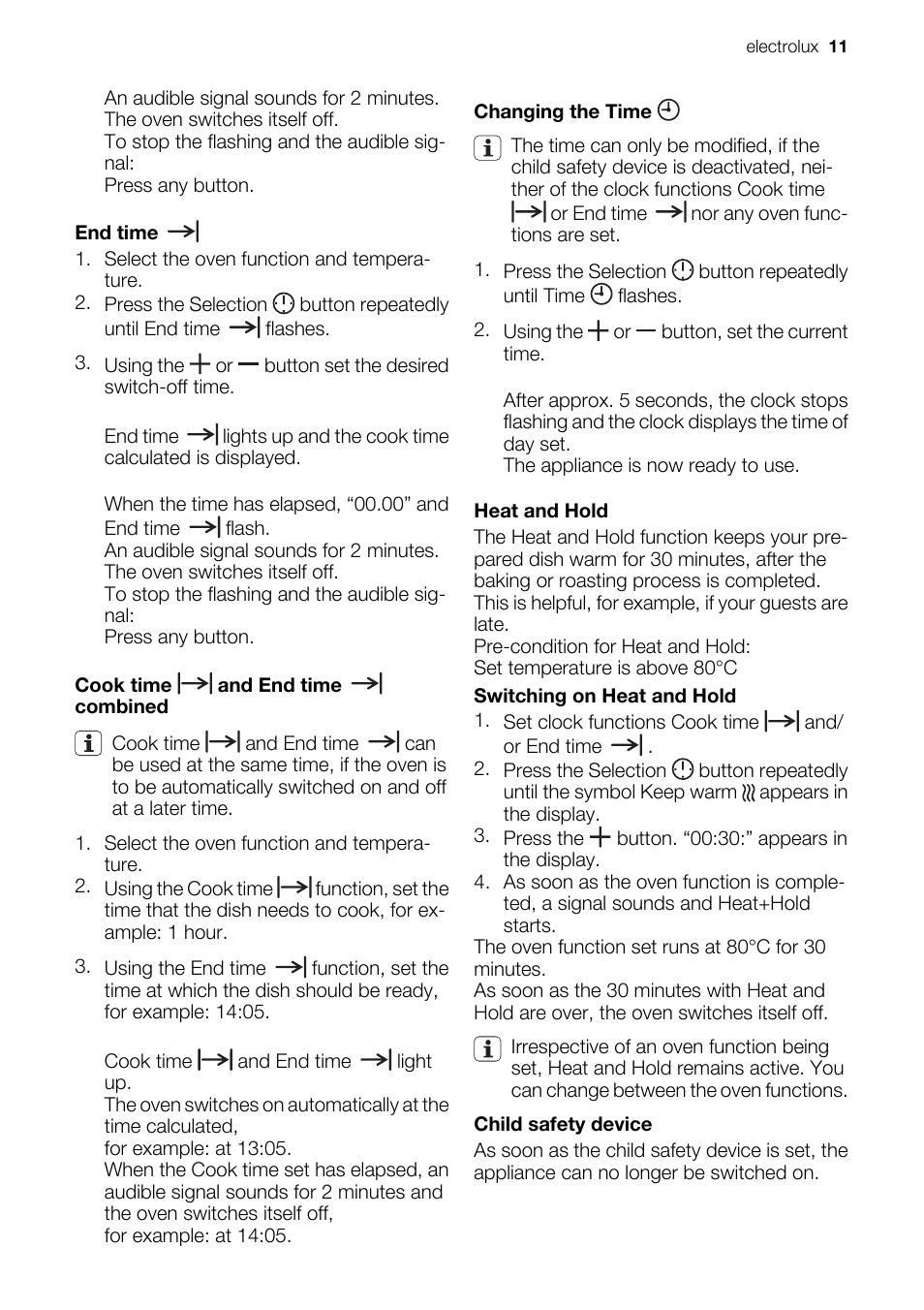 Electrolux EOD67043 User Manual | Page 11 / 36