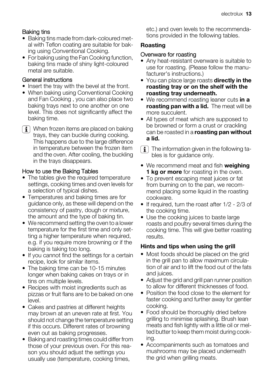 Electrolux EOD67043 User Manual | Page 13 / 36