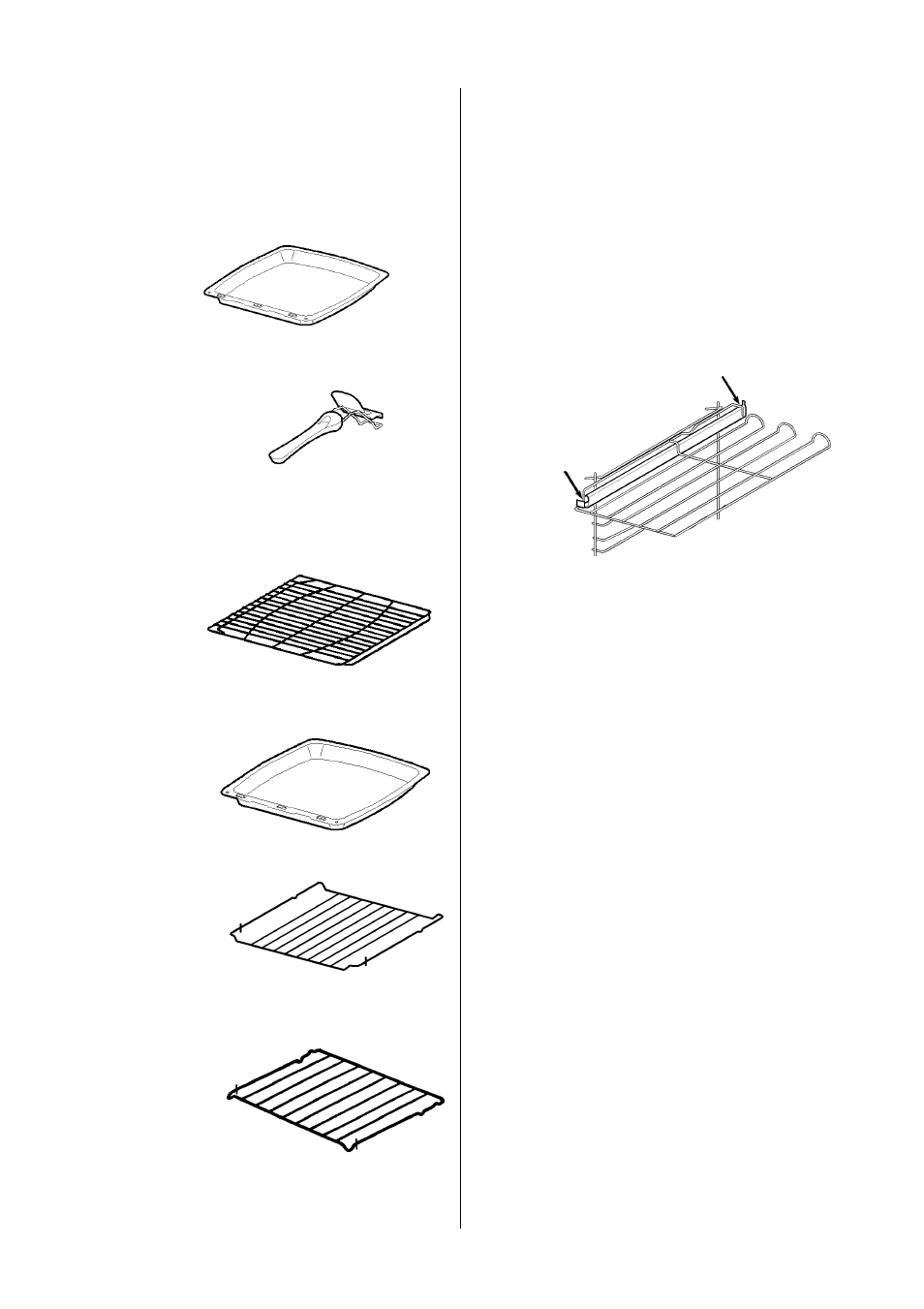 Grill and oven furniture, Telescopic runners | Electrolux D4100-1 User Manual | Page 6 / 48