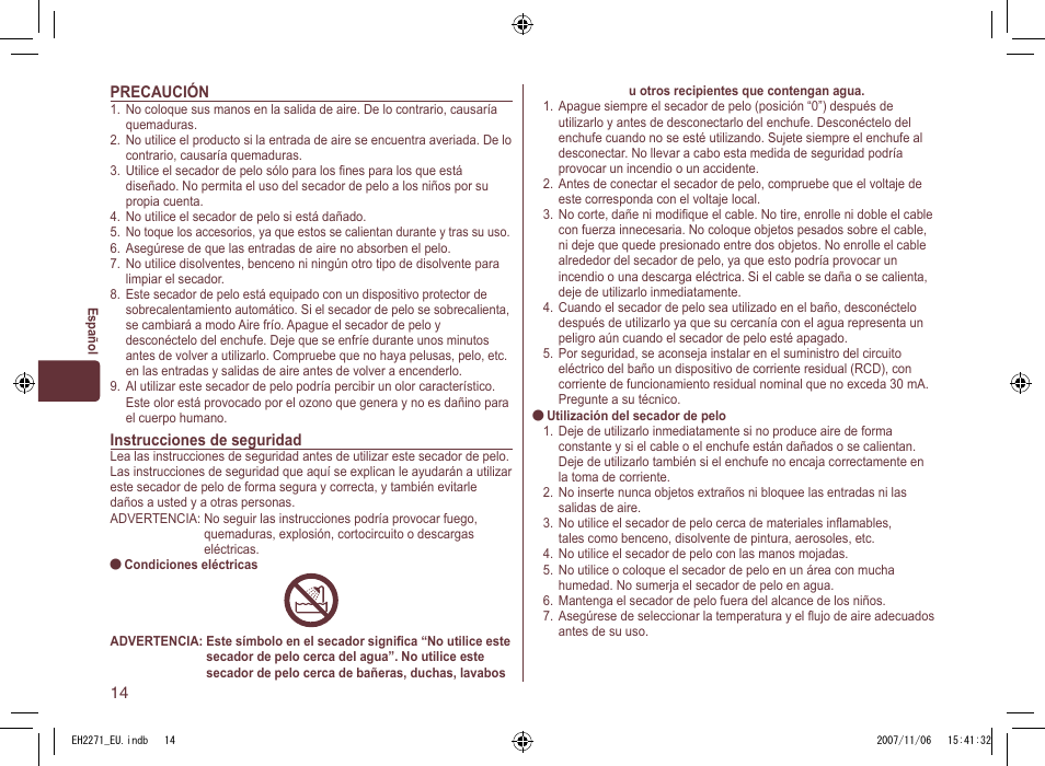Panasonic EH 2271 User Manual | Page 14 / 72