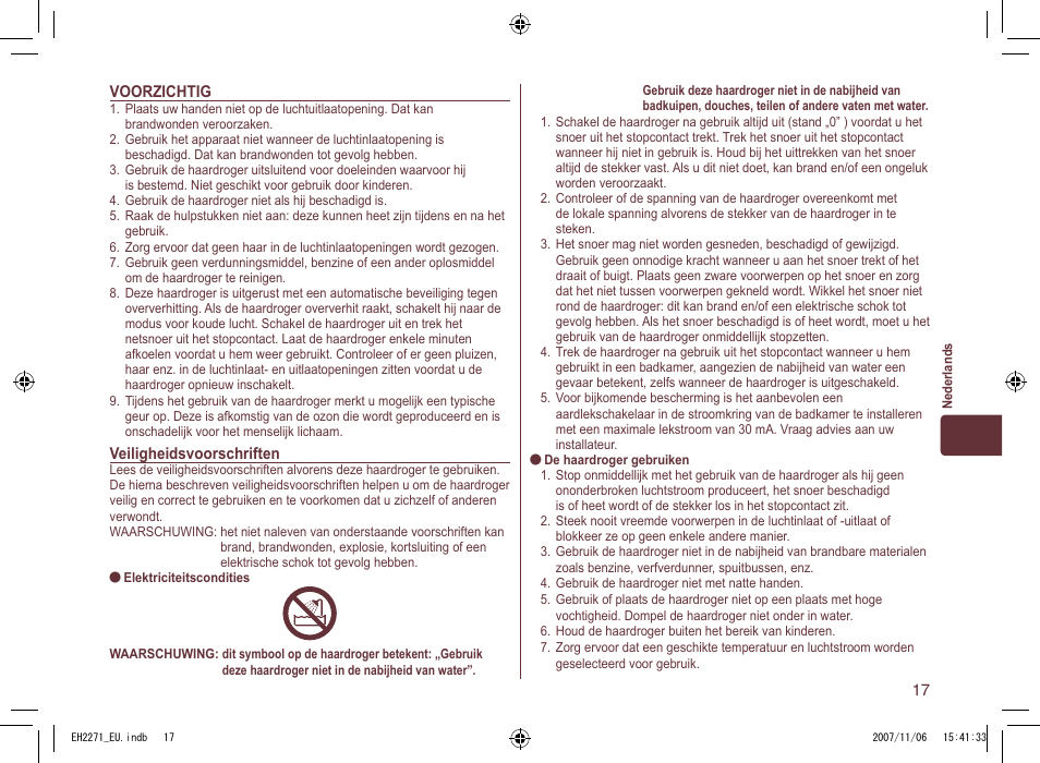 Panasonic EH 2271 User Manual | Page 17 / 72