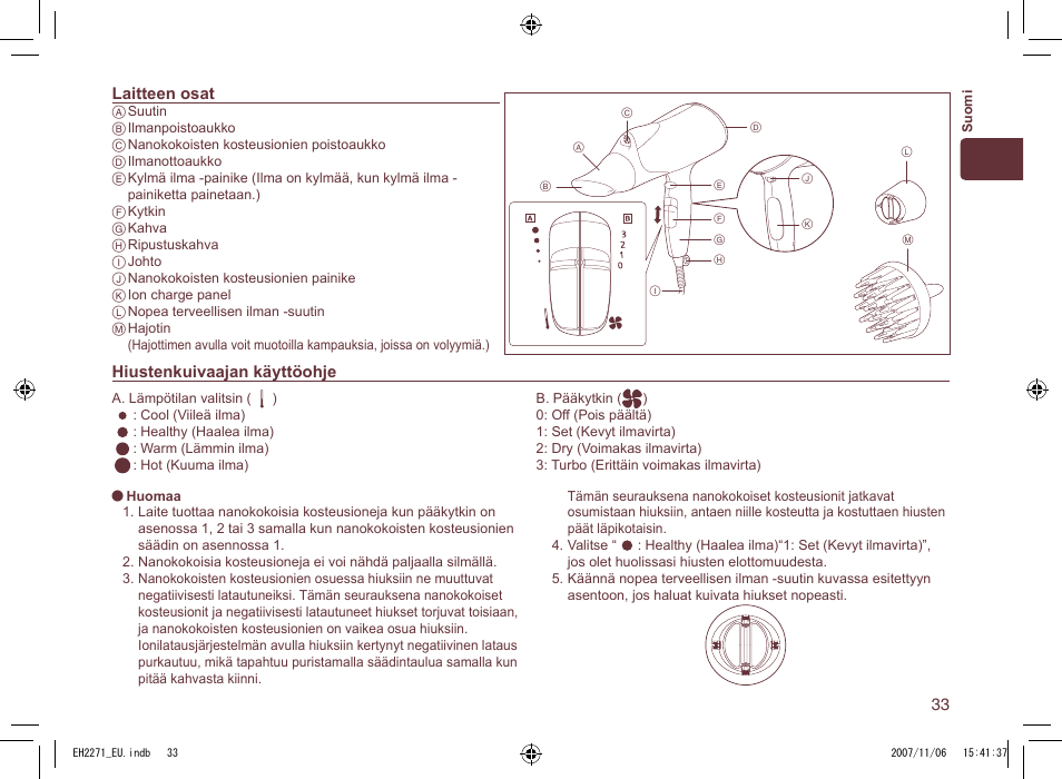 Panasonic EH 2271 User Manual | Page 33 / 72