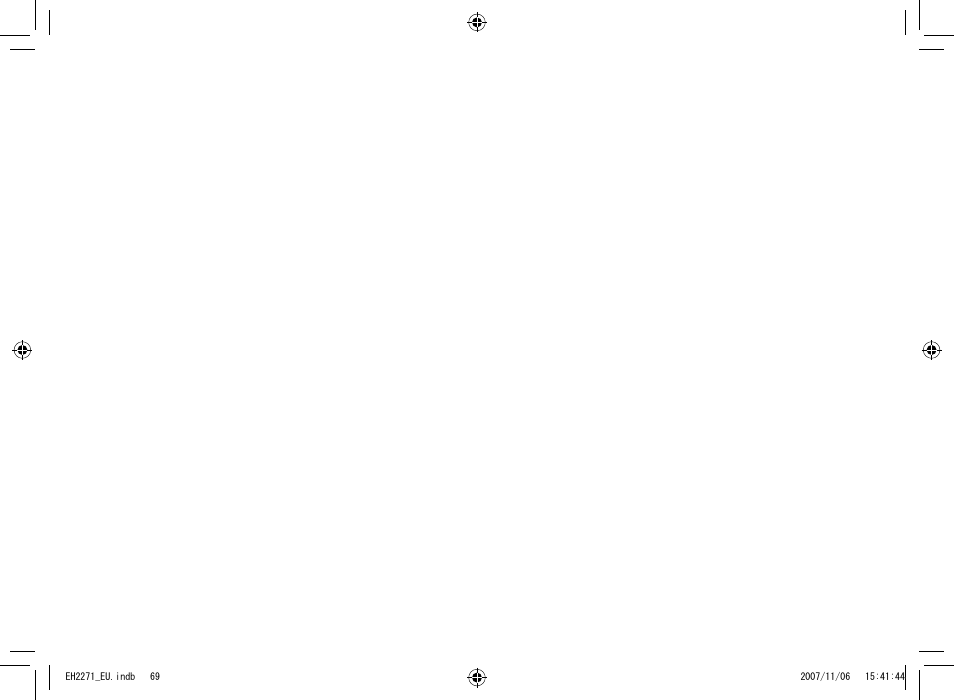 Panasonic EH 2271 User Manual | Page 69 / 72