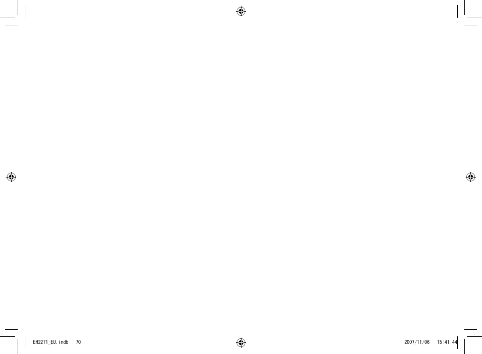 Panasonic EH 2271 User Manual | Page 70 / 72