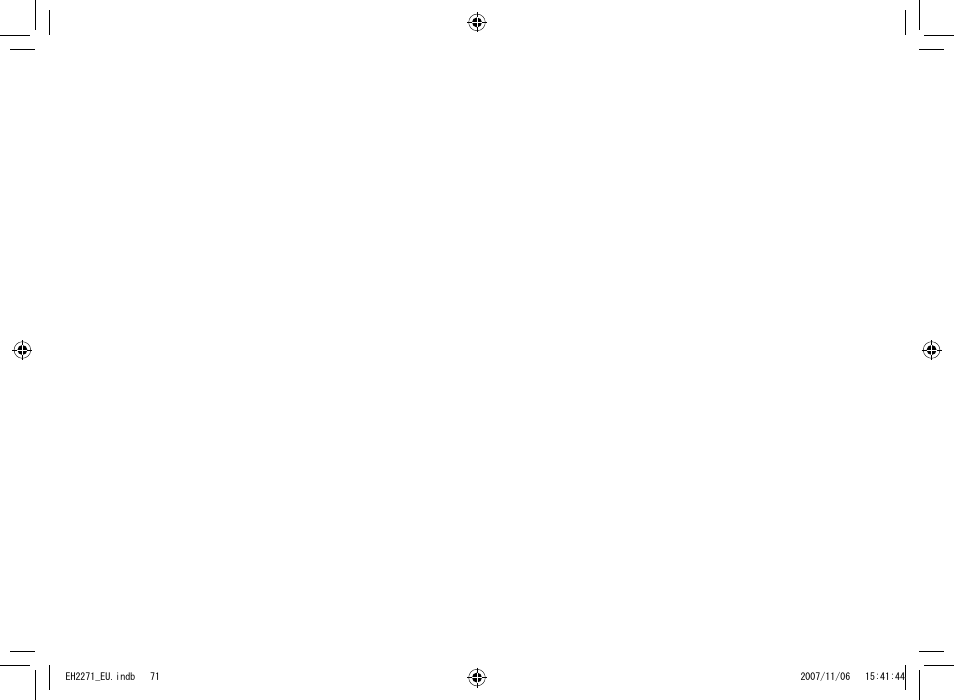 Panasonic EH 2271 User Manual | Page 71 / 72