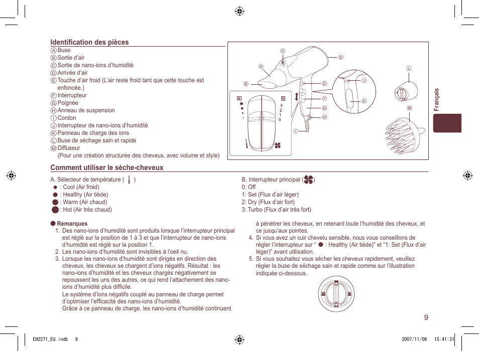 Panasonic EH 2271 User Manual | Page 9 / 72
