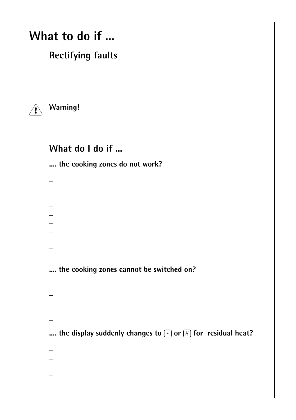 What to do if, Rectifying faults, What do i do if | Electrolux C75301K User Manual | Page 31 / 44