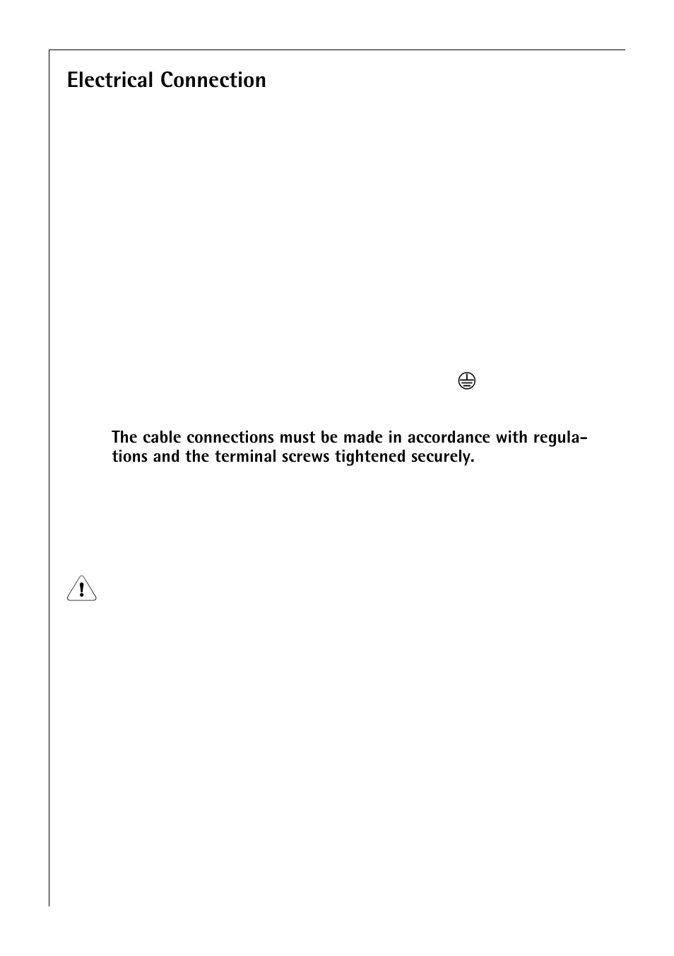 Electrical connection | Electrolux C75301K User Manual | Page 36 / 44