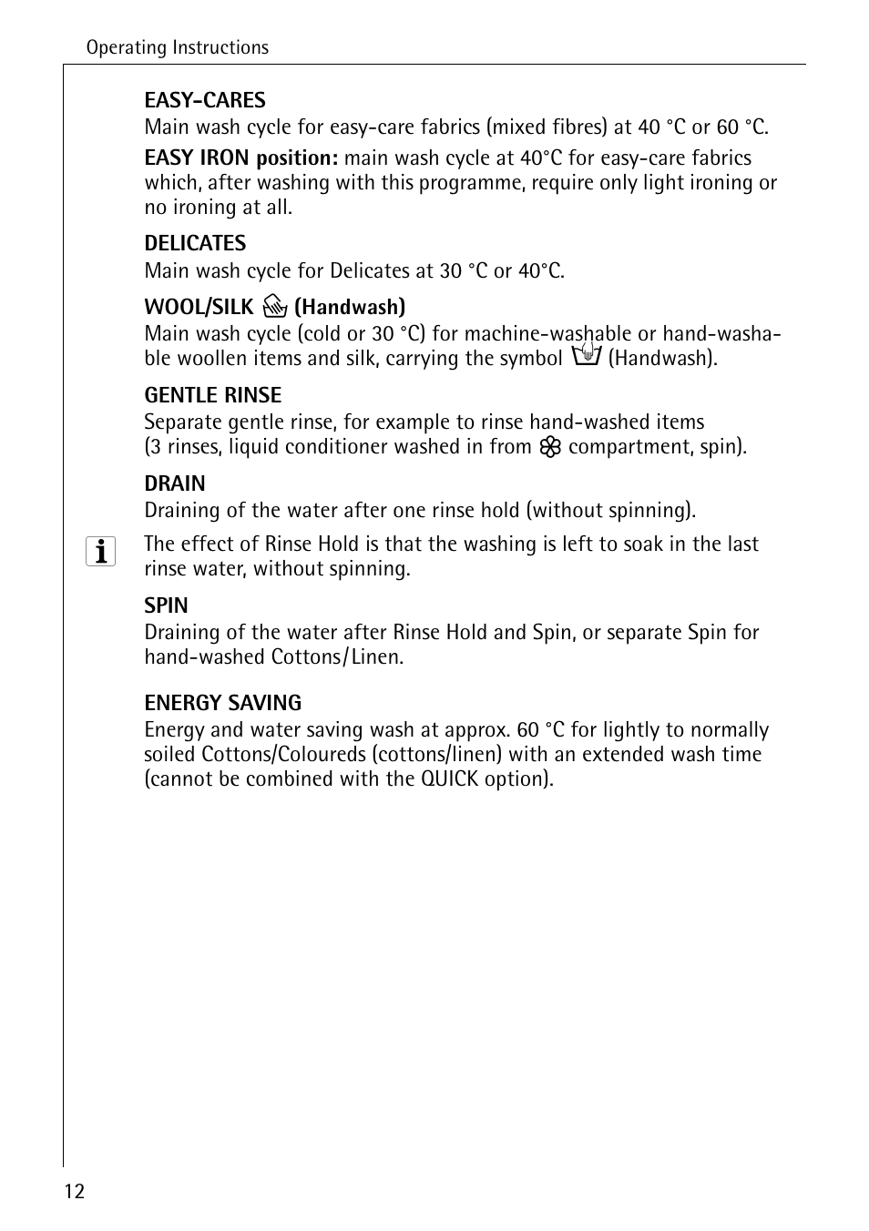 Electrolux LAVAMAT W 1460 User Manual | Page 12 / 52