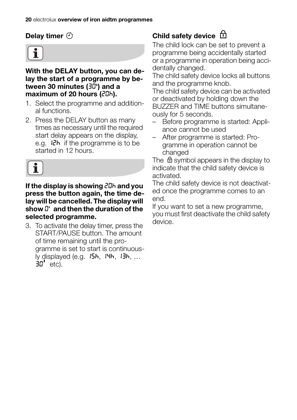 Electrolux EDI 96150 W User Manual | Page 20 / 48