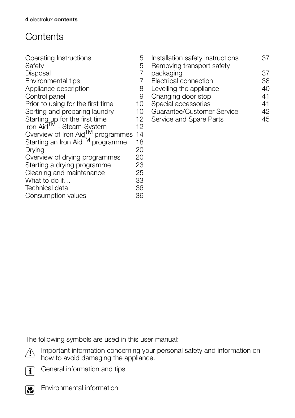 Electrolux EDI 96150 W User Manual | Page 4 / 48