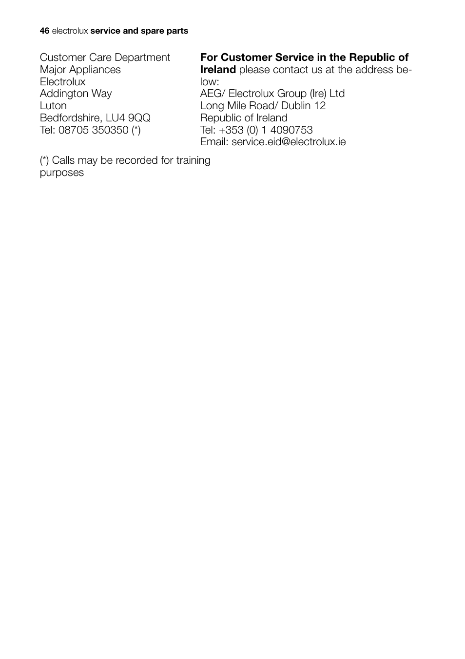 Electrolux EDI 96150 W User Manual | Page 46 / 48