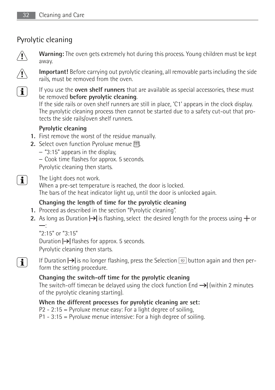 Electrolux B5741-5 User Manual | Page 32 / 48