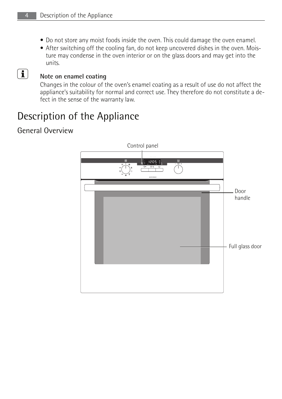 Description of the appliance, General overview | Electrolux B5741-5 User Manual | Page 4 / 48