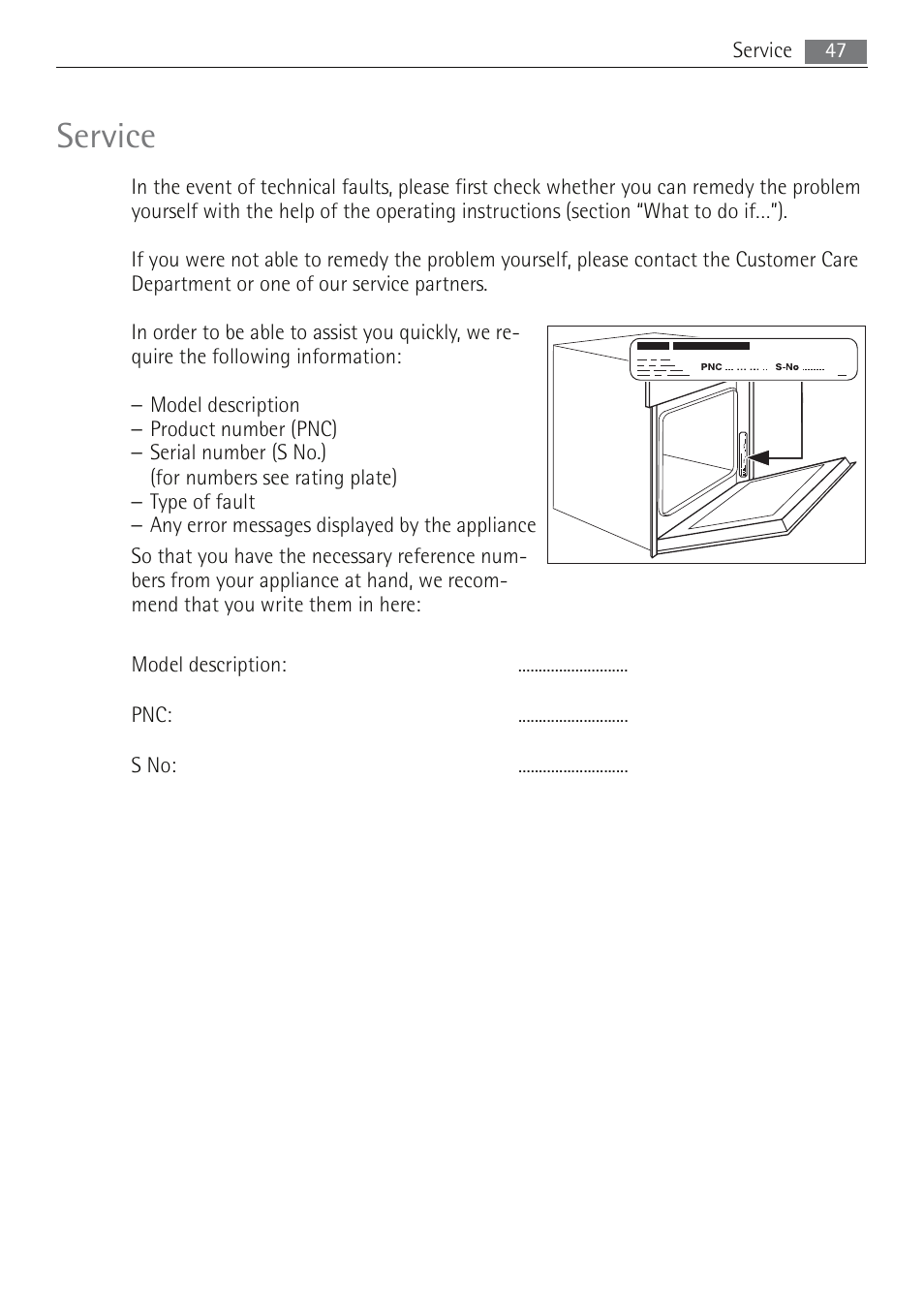 Service | Electrolux B5741-5 User Manual | Page 47 / 48