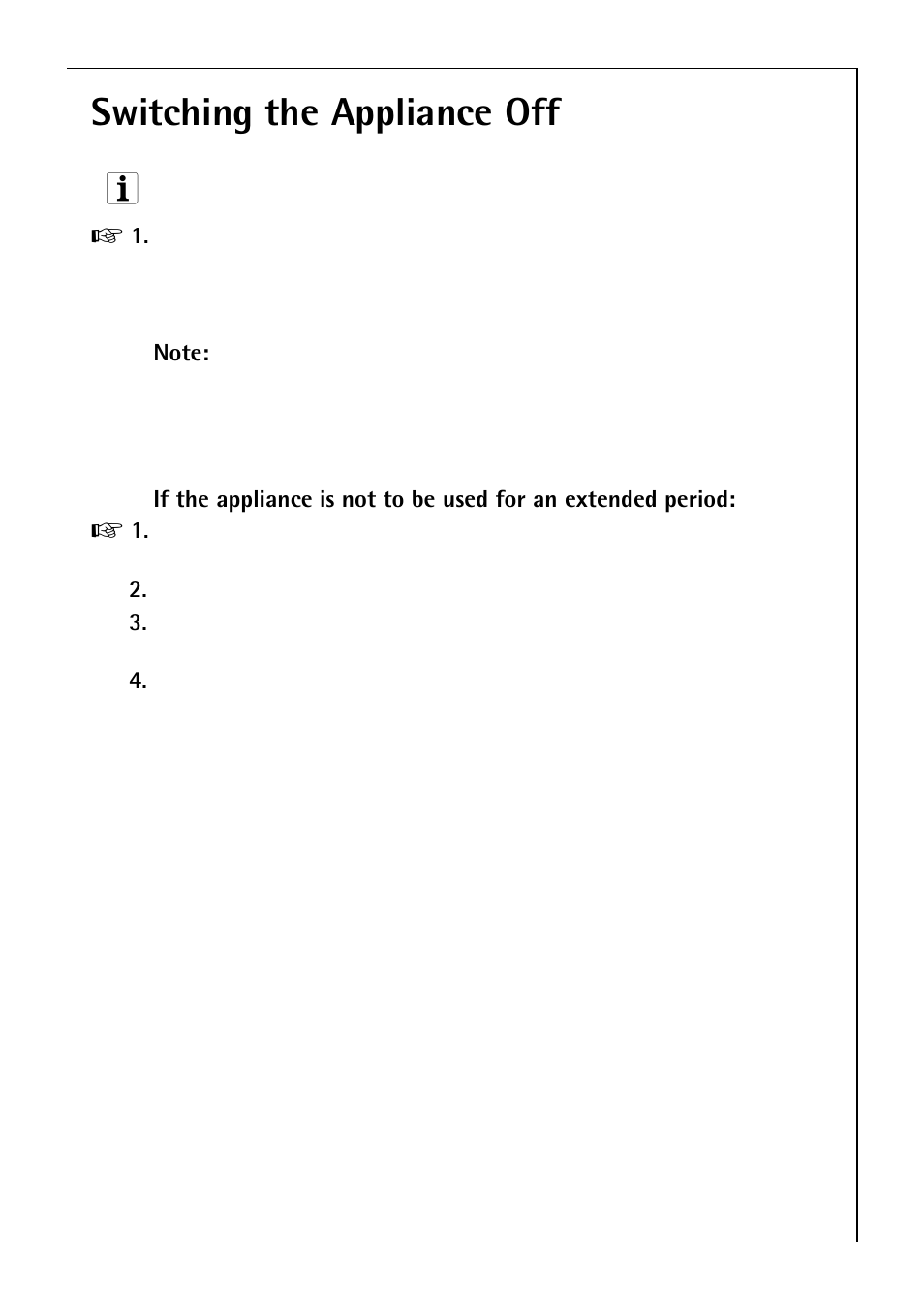 Switching the appliance off | Electrolux 3985-7 KG User Manual | Page 23 / 44