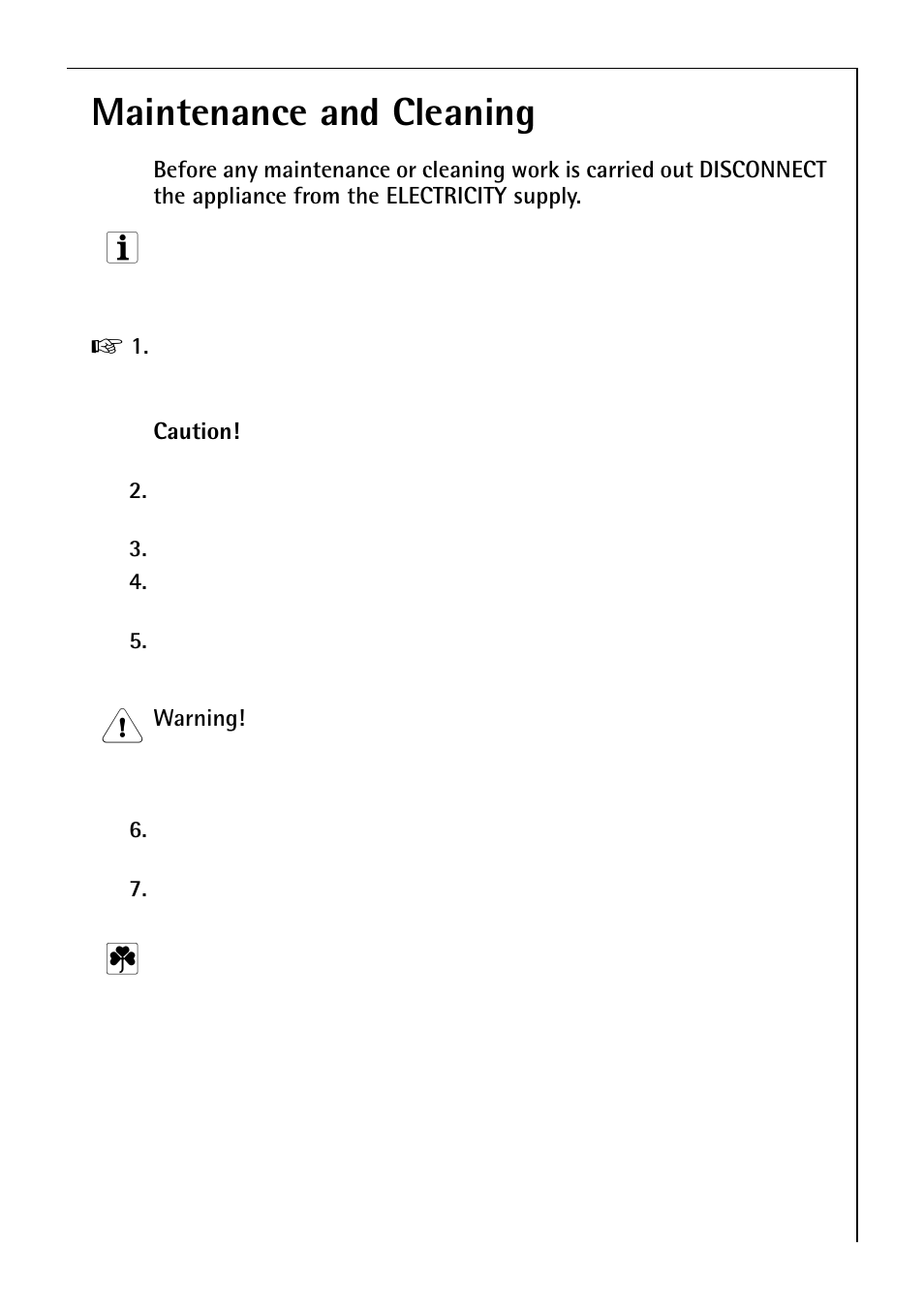 Maintenance and cleaning | Electrolux 3985-7 KG User Manual | Page 35 / 44