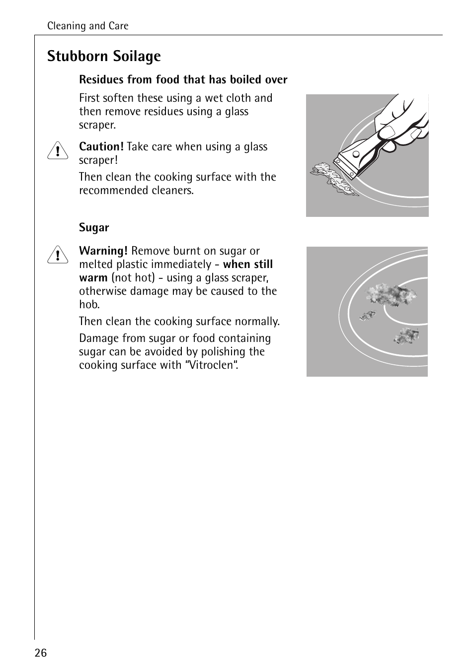 Stubborn soilage | Electrolux 65320 K User Manual | Page 26 / 40
