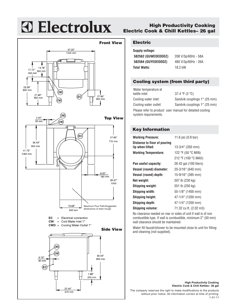 Electrolux 582564 User Manual | Page 2 / 2