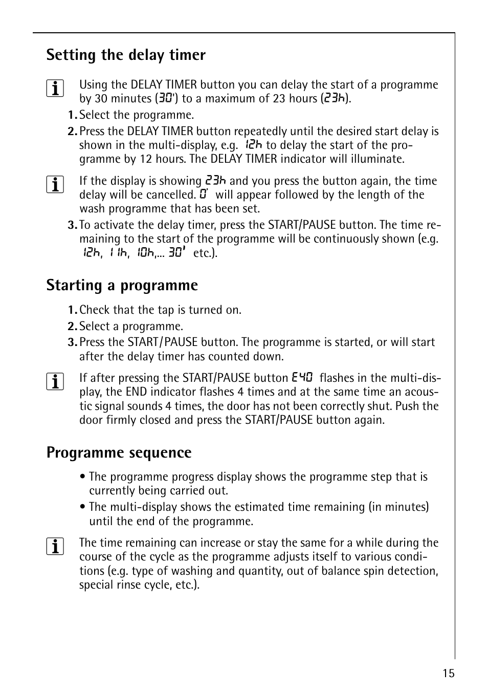 Electrolux LAVAMAT 76810 User Manual | Page 15 / 40