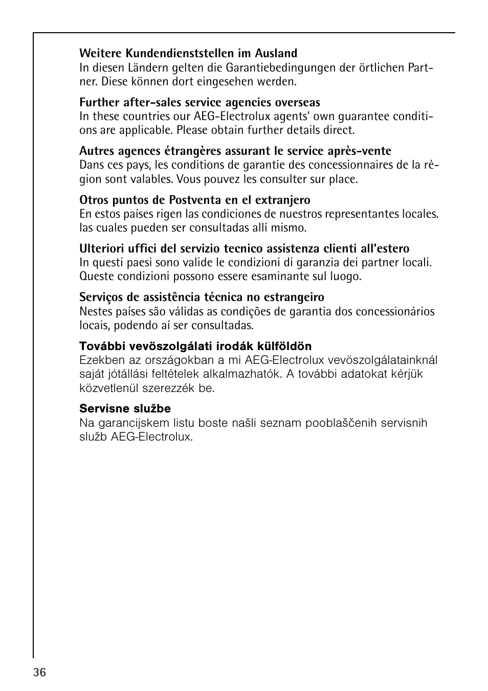 Electrolux LAVAMAT 76810 User Manual | Page 36 / 40