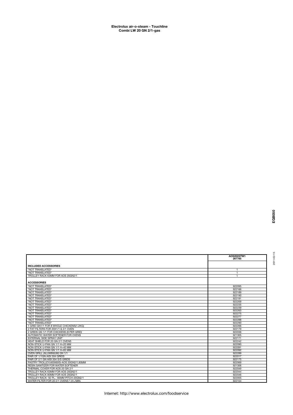 Electrolux TOUCHLINE LW 20 GN 2/1-GAS User Manual | Page 3 / 4