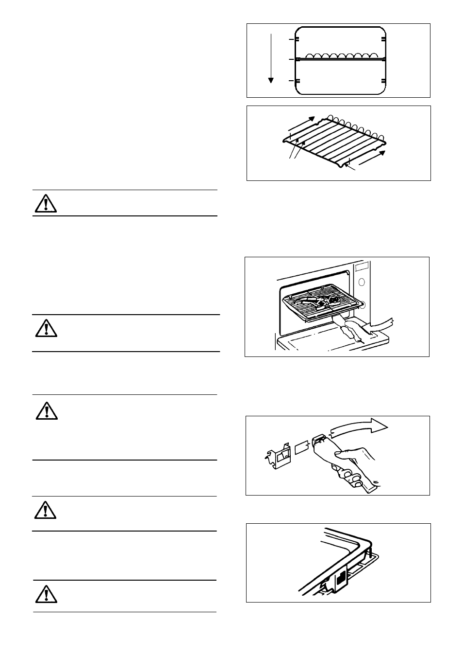 The grill shelf, The grill pan and handle | Electrolux EDB 876 User Manual | Page 14 / 48