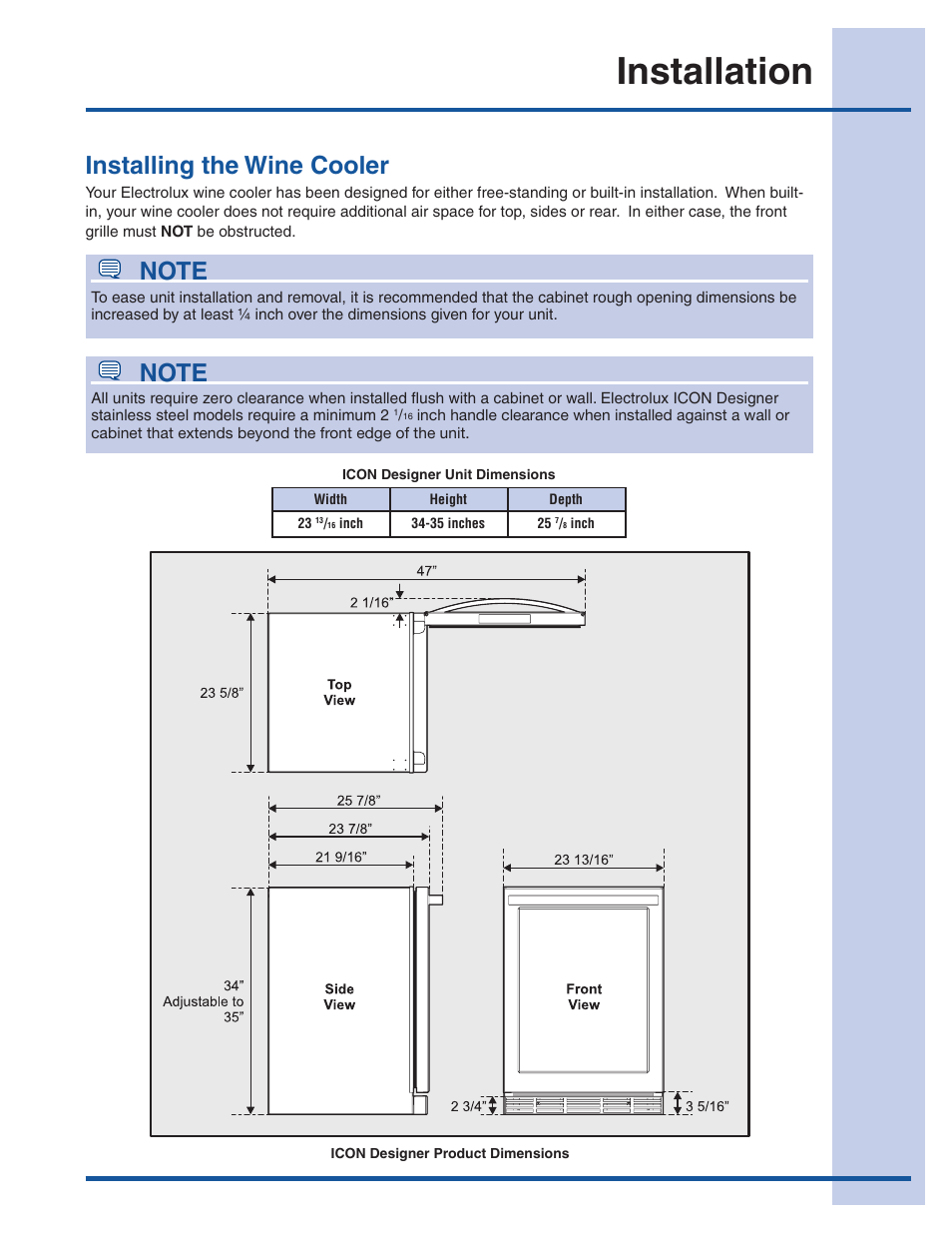 Electrolux E24WC75HSS User Manual | 3 pages