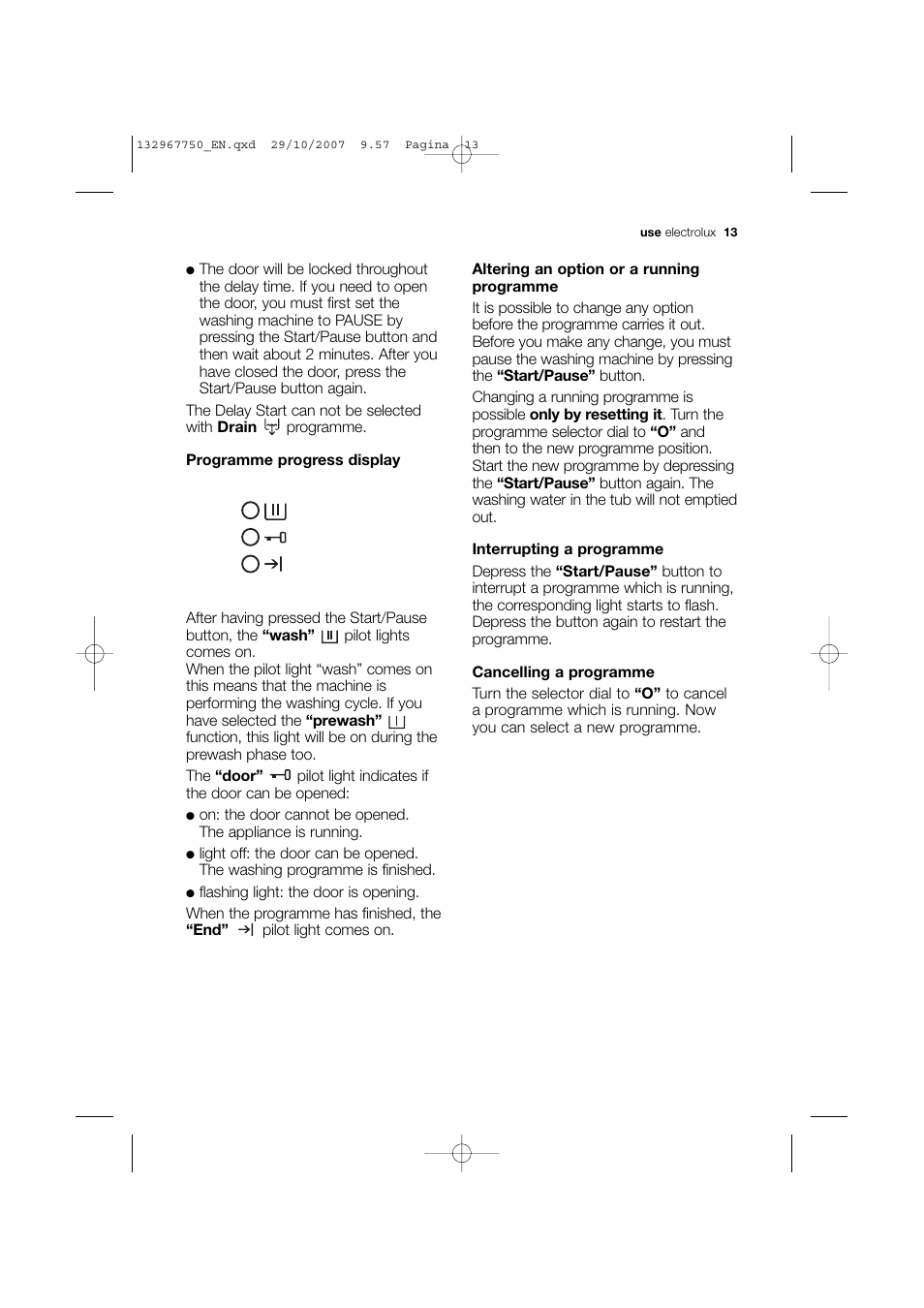 Electrolux EWF 14170 W User Manual | Page 13 / 40