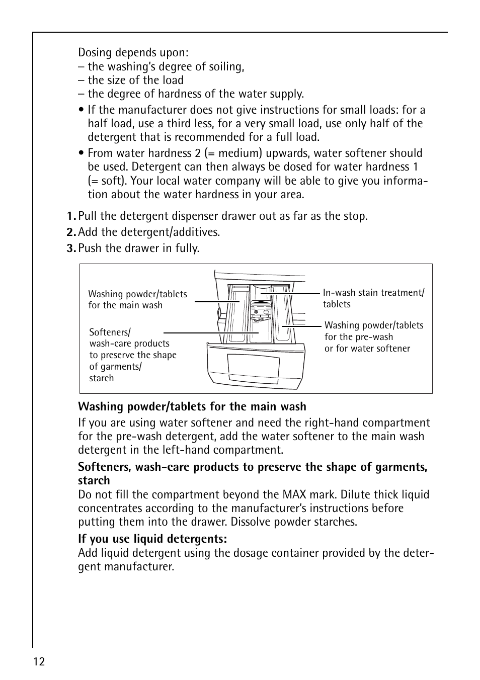 Electrolux LAVAMAT 62800 User Manual | Page 12 / 36