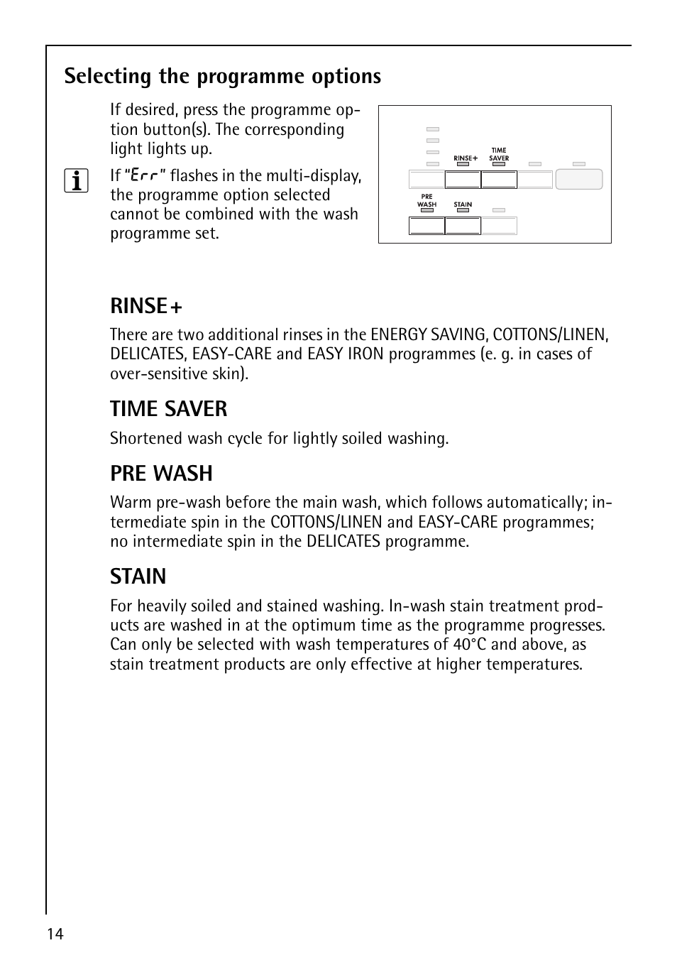 Electrolux LAVAMAT 62800 User Manual | Page 14 / 36