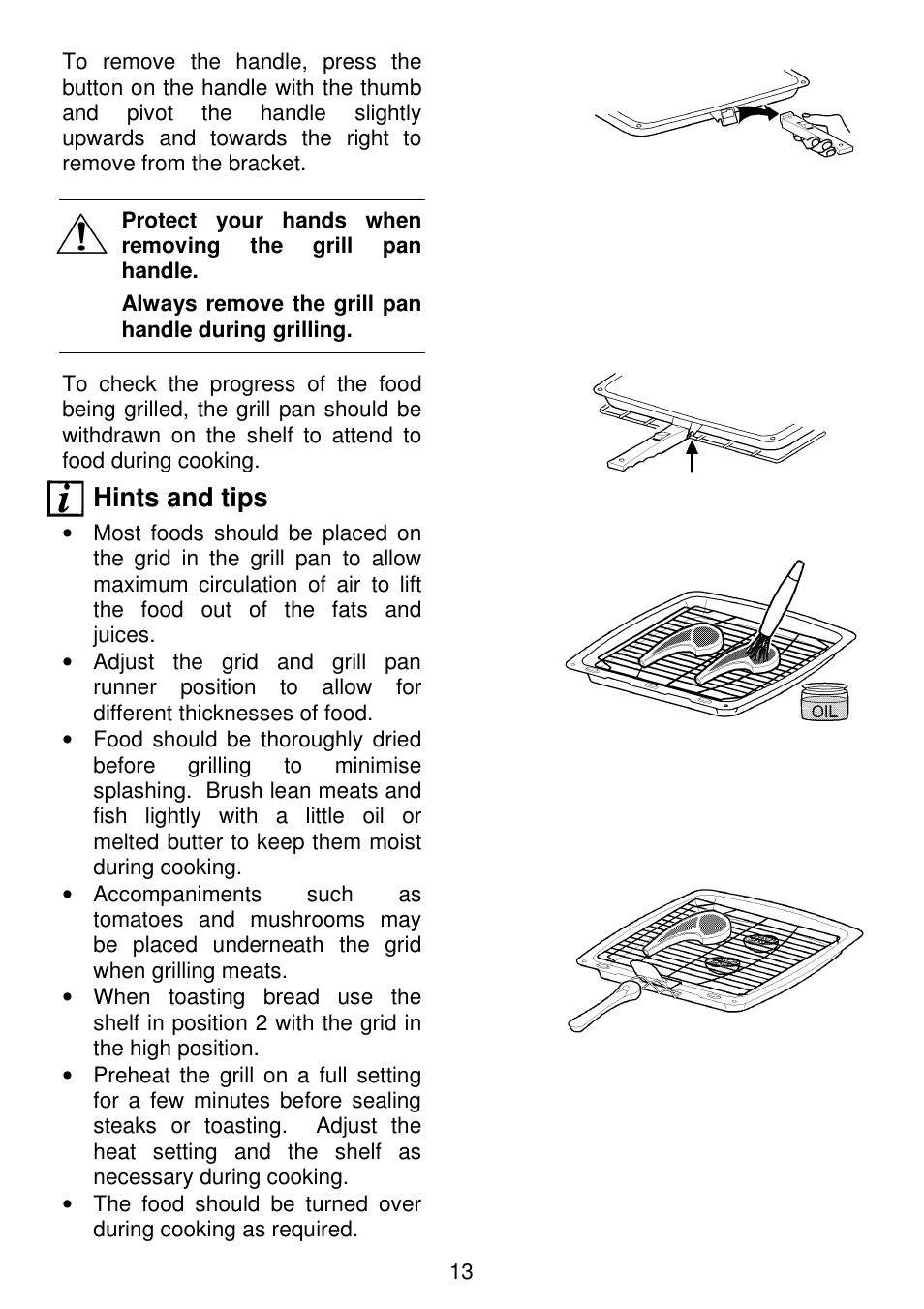 Hints and tips | Electrolux SG306 User Manual | Page 13 / 36