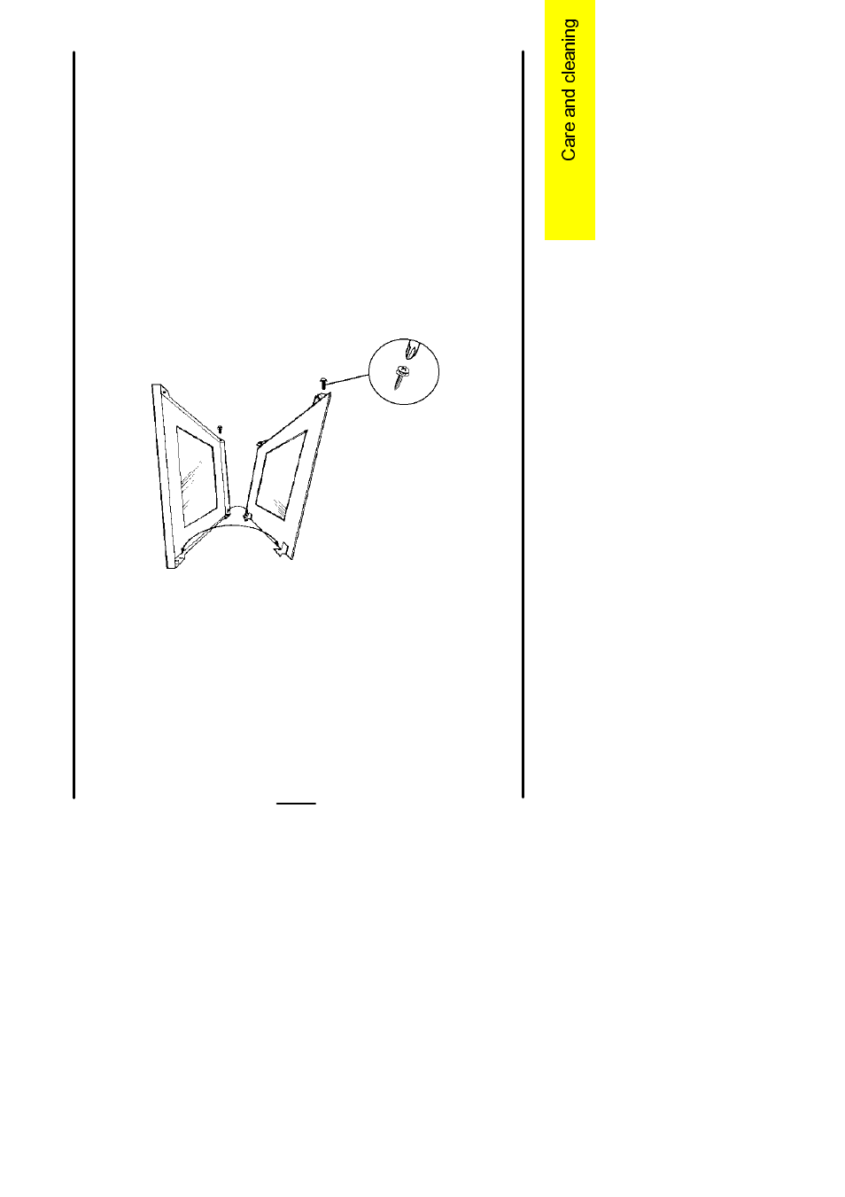 Cleaning between the outer and inner glass door | Electrolux 311330813 User Manual | Page 21 / 39
