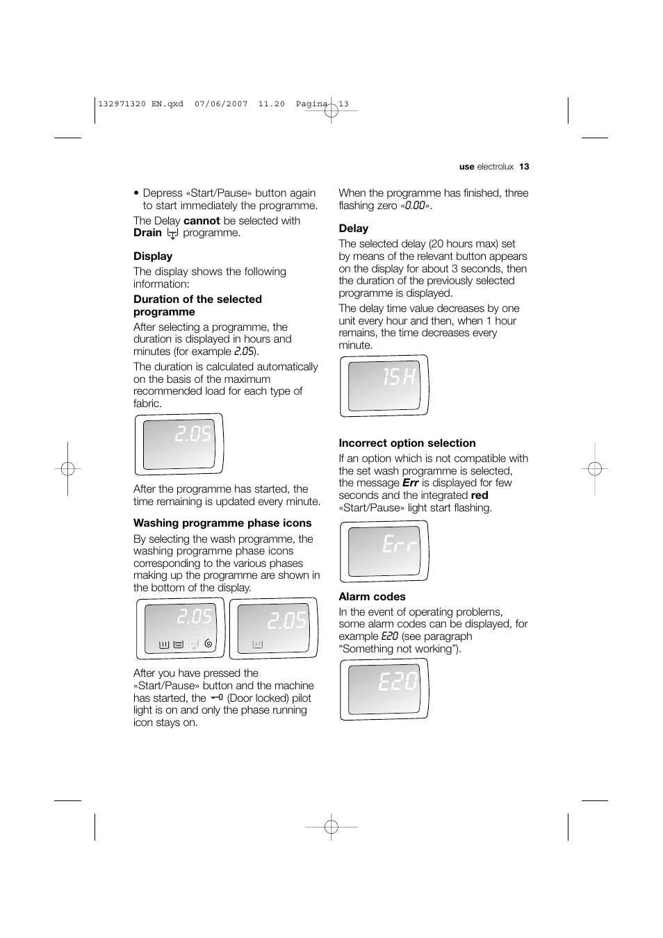 Electrolux EWG 12440 W User Manual | Page 13 / 48