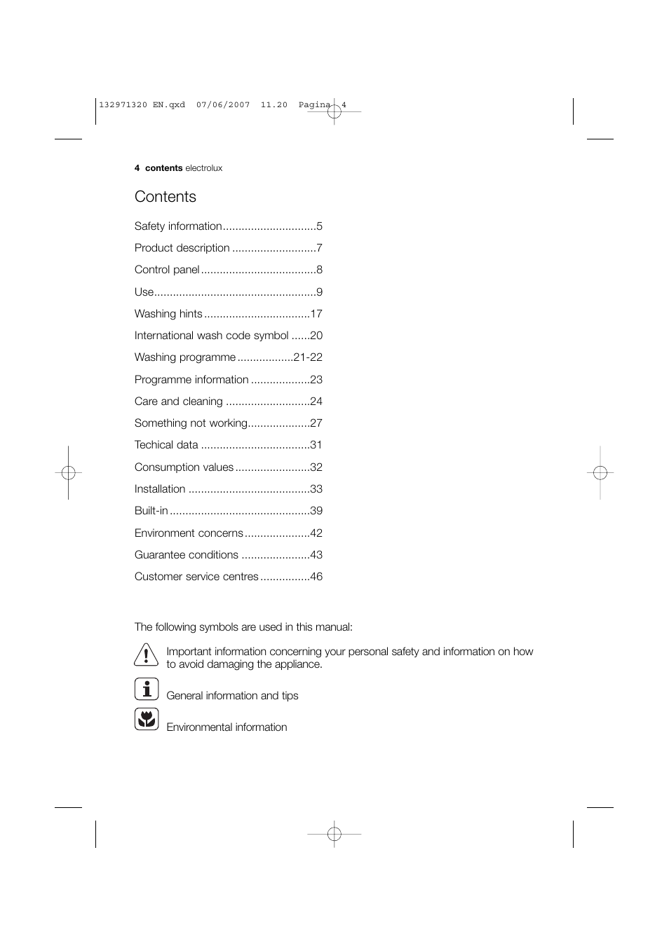 Electrolux EWG 12440 W User Manual | Page 4 / 48