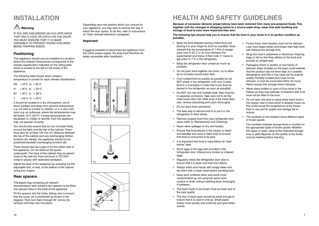 Health and safety guidelines, Installation | Electrolux ER 8126/1 B User Manual | Page 14 / 20