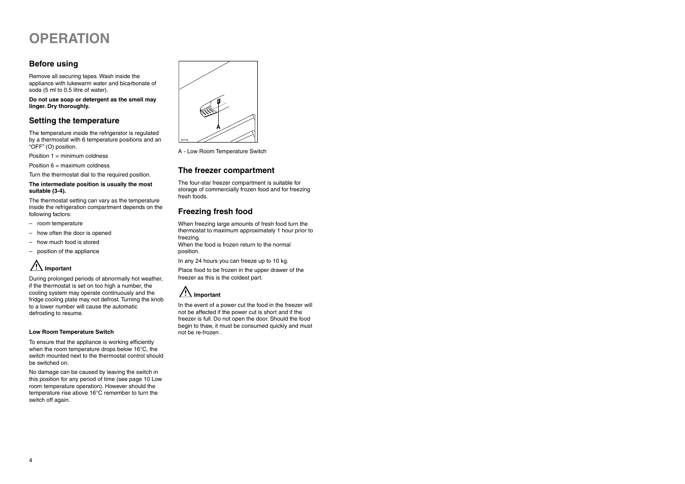 Operation | Electrolux ER 8126/1 B User Manual | Page 17 / 20