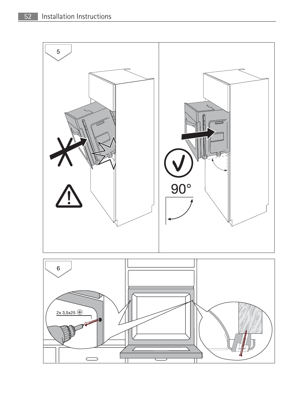 Installation instructions 52 | Electrolux B3150-5 User Manual | Page 52 / 56