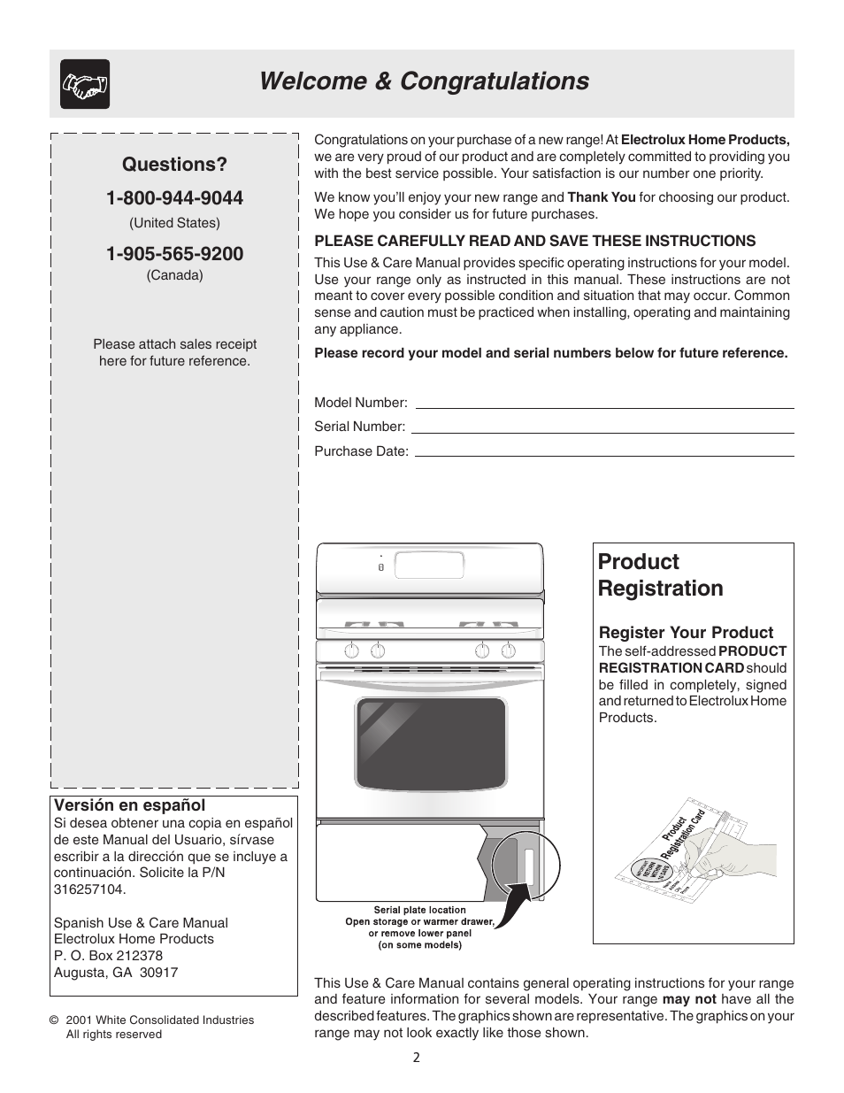 Product registration | Electrolux ES200/300 User Manual | Page 2 / 24