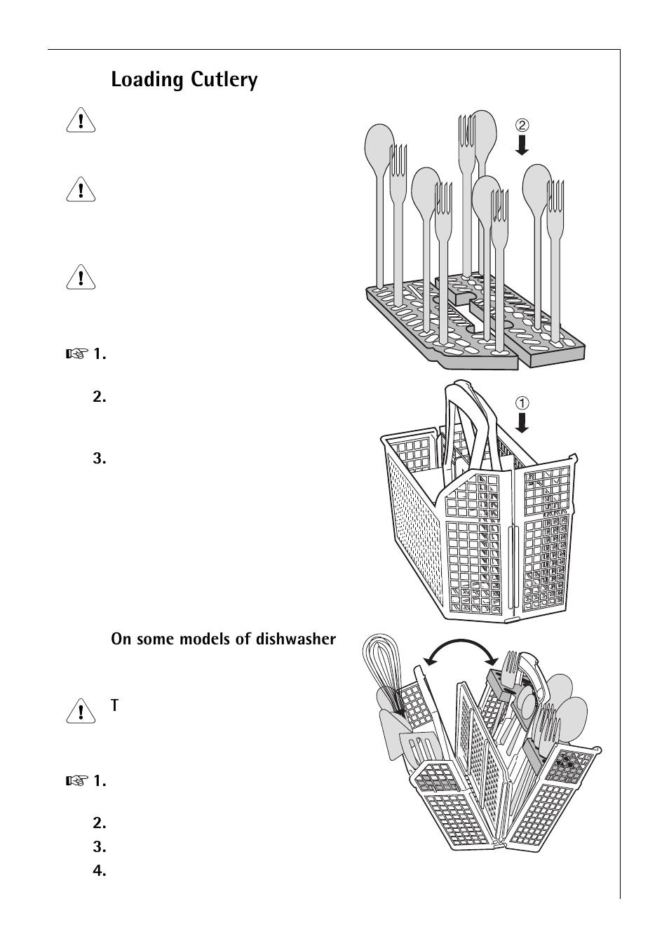 Loading cutlery | Electrolux 50750 VI User Manual | Page 15 / 40