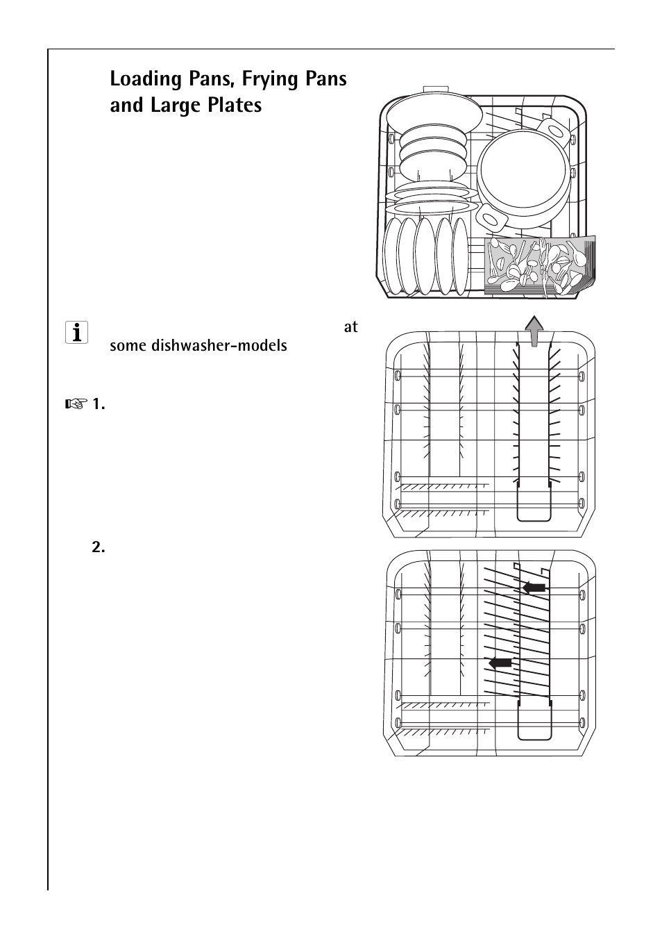 Loading pans, frying pans and large plates | Electrolux 50750 VI User Manual | Page 16 / 40