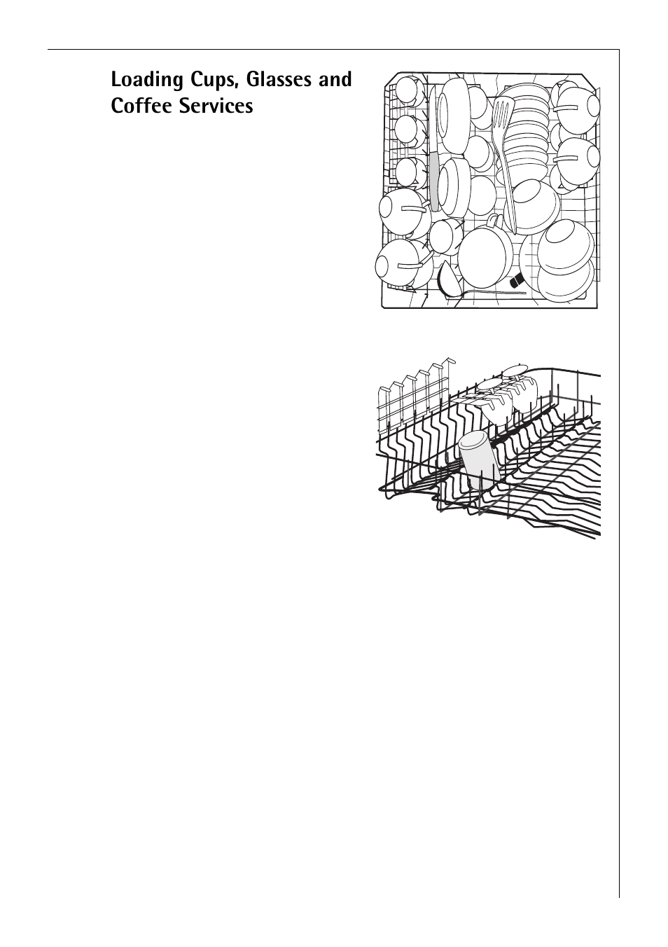 Loading cups, glasses and coffee services | Electrolux 50750 VI User Manual | Page 17 / 40