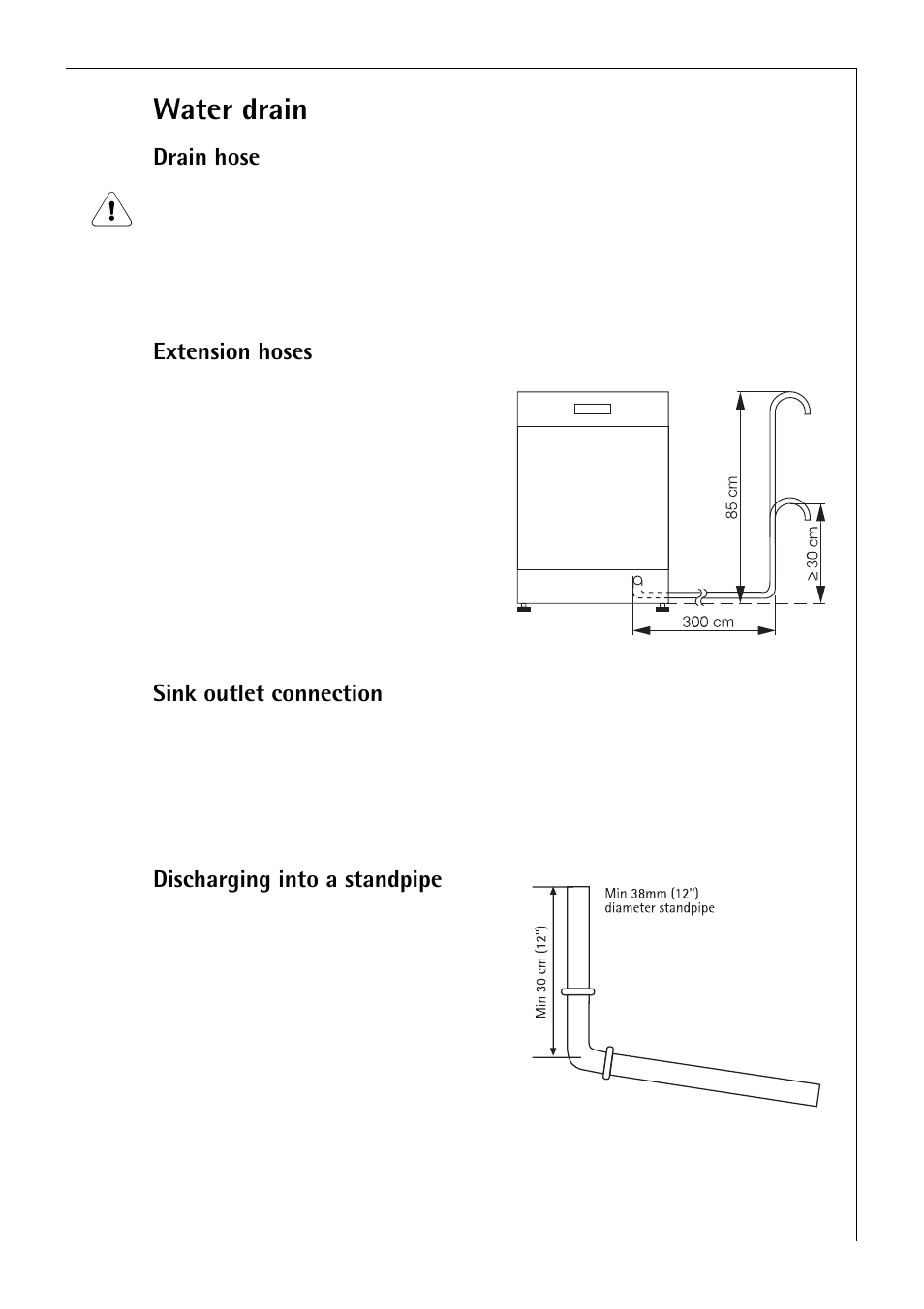 Water drain | Electrolux 50750 VI User Manual | Page 33 / 40