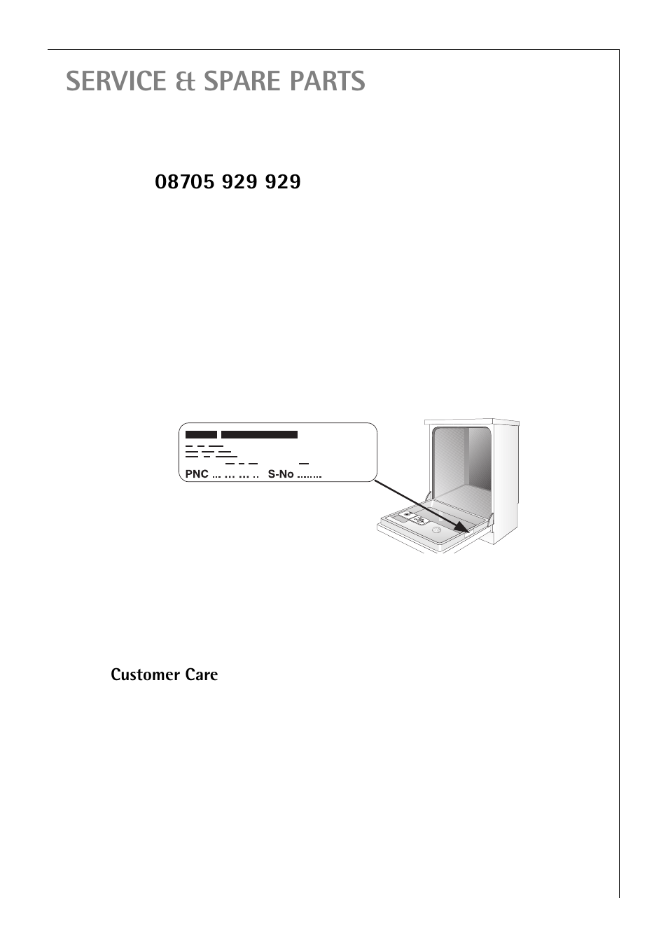 Service & spare parts | Electrolux 50750 VI User Manual | Page 39 / 40