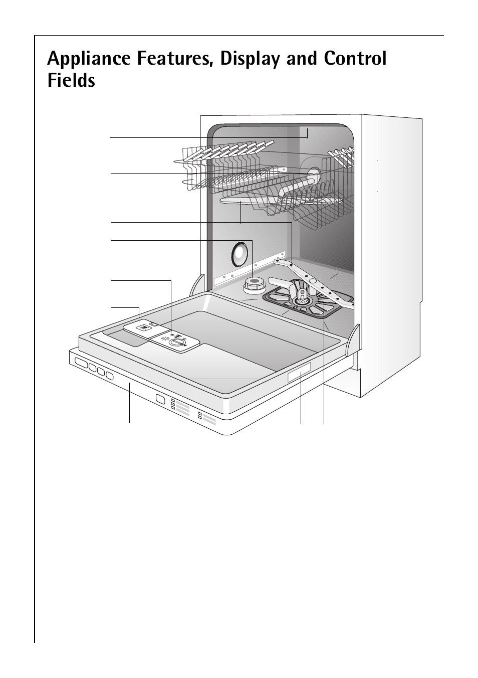 Appliance features, display and control fields | Electrolux 50750 VI User Manual | Page 8 / 40