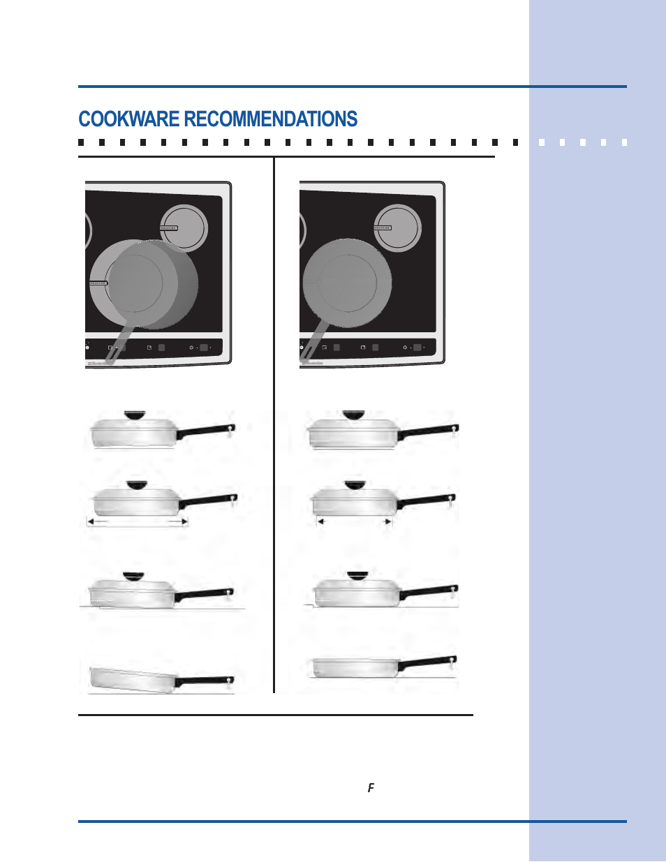 Before using the cooktop, Cookware recommendations | Electrolux 318 203 603 (0709) User Manual | Page 15 / 32