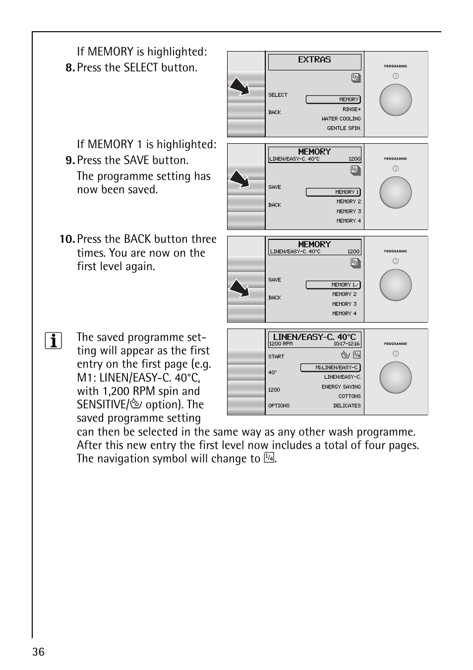 Electrolux 1600 User Manual | Page 36 / 72