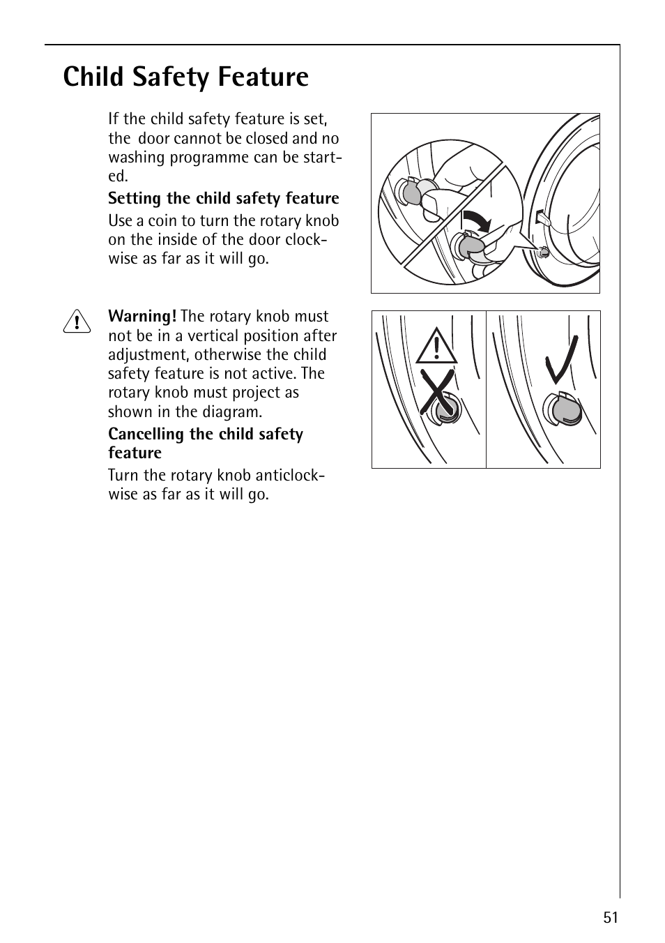 Child safety feature | Electrolux 1600 User Manual | Page 51 / 72