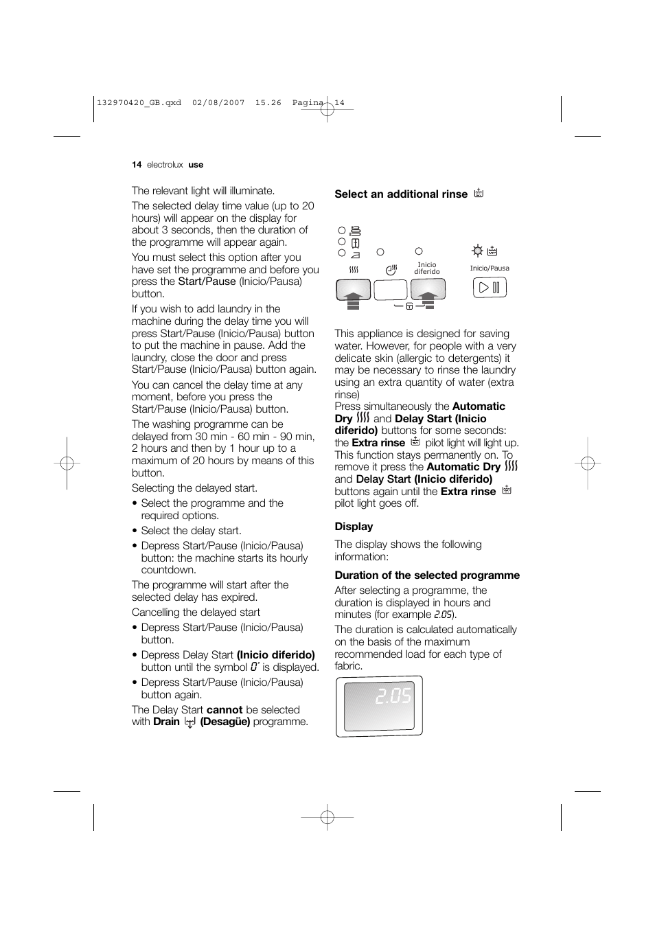 Electrolux EWW 12480 W User Manual | Page 14 / 96