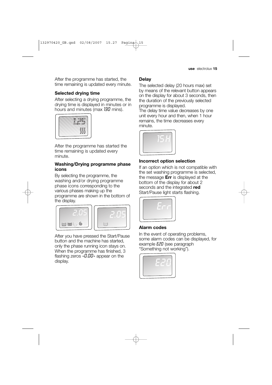 Electrolux EWW 12480 W User Manual | Page 15 / 96